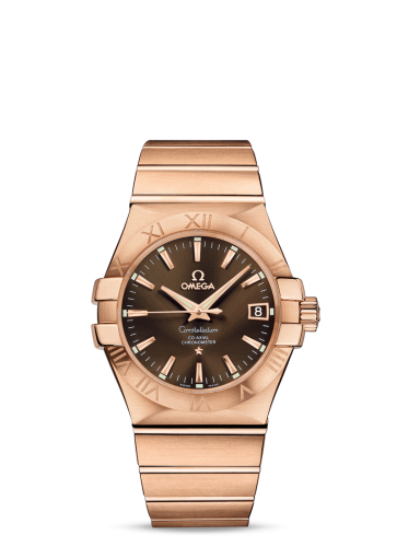 Omega Constellation Co-Axial 35 Red Gold / Brown